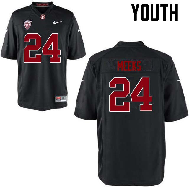 Youth Stanford Cardinal #24 Quenton Meeks College Football Jerseys Sale-Black